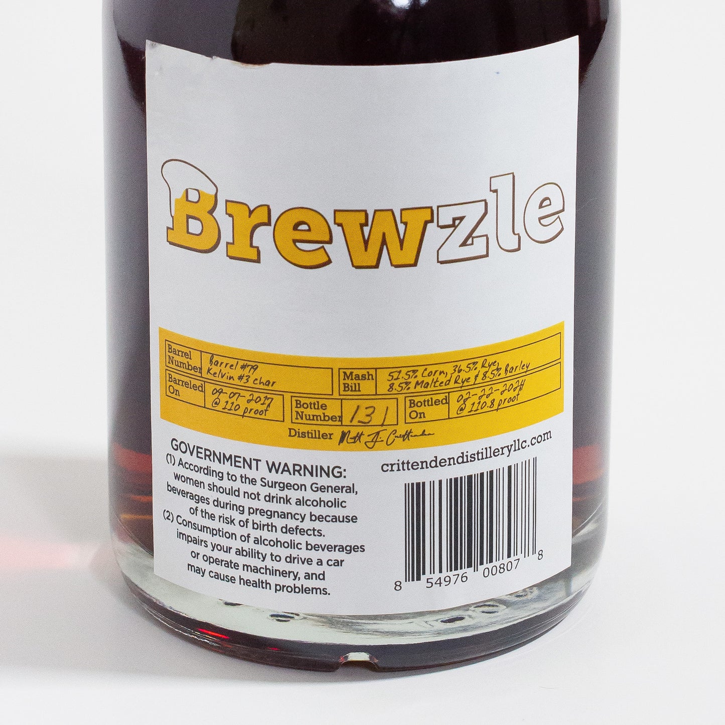 Crittenden's Cut Above Single Barrel Four Grain - Brewzle Exclusive Release