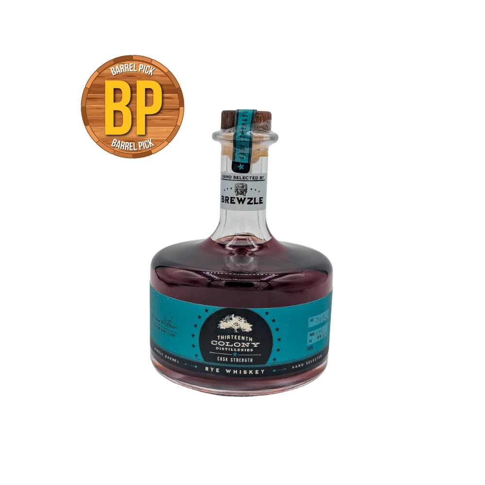 Thirteenth Colony Rye Whiskey |  132 Proof | Brewzle Exclusive