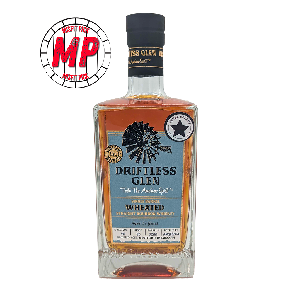 Driftless Glen Wheated Single Barrel Bourbon #3280 | 96 Proof | Brewzle Misfit Pick | 750ml