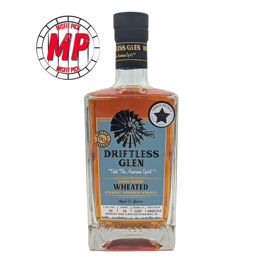Driftless Glen Wheated Single Barrel Bourbon #3280 | 96 Proof | Brewzle Misfit Pick | 750ml