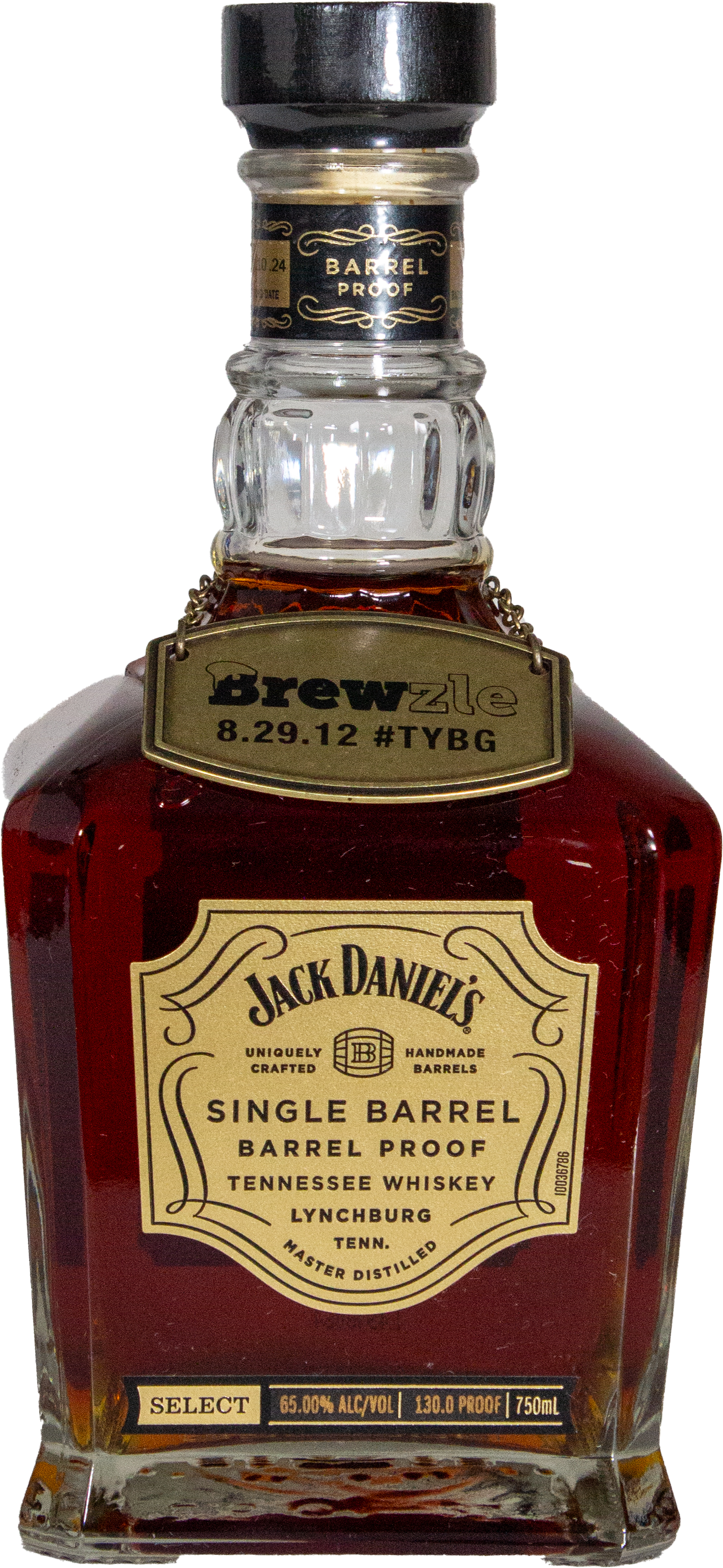 Jack Daniel's Barrel Proof 8.29.12 #TYBG | 130.0 Proof | Brewzle Exclusive 750ml