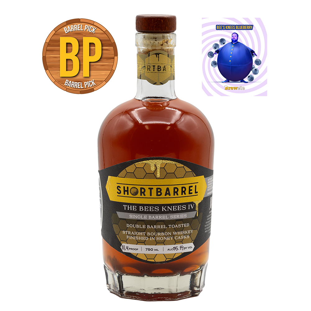 Shortbarrel Brewzle Blueberry Honey Bees Knees | 111.4 Proof | Brewzle Exclusive 750ml