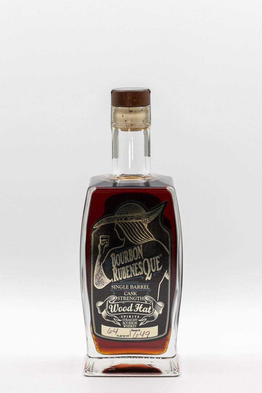 Wood Hat Bourbon Rubenesque Barrel 649 | 128 Proof | Brewzle Exclusive 750 ml