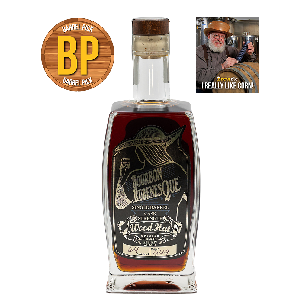 Wood Hat Bourbon Rubenesque Barrel 649 | 128 Proof | Brewzle Exclusive 750 ml